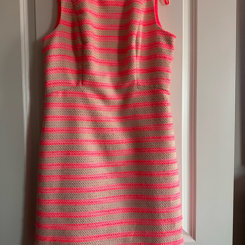 Eliza J Pink and Gray Sleeveless Sheath Dress